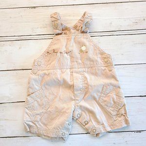 Tan Khaki  Unisex Cargo Infant Overalls